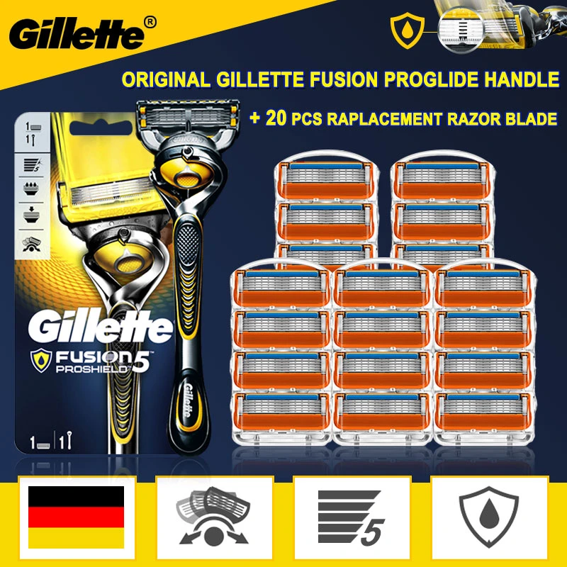 Gillette Fusion Proshield Original Razor 5 Layers Stainless Steel Handle Holder With Replacement Heads Safety Shaving Cassettes
Gillette Fusion Proshield Original Razor 5 Layers Stainless Steel Handle Holder With Replacement Heads Safety Shaving Cassettes