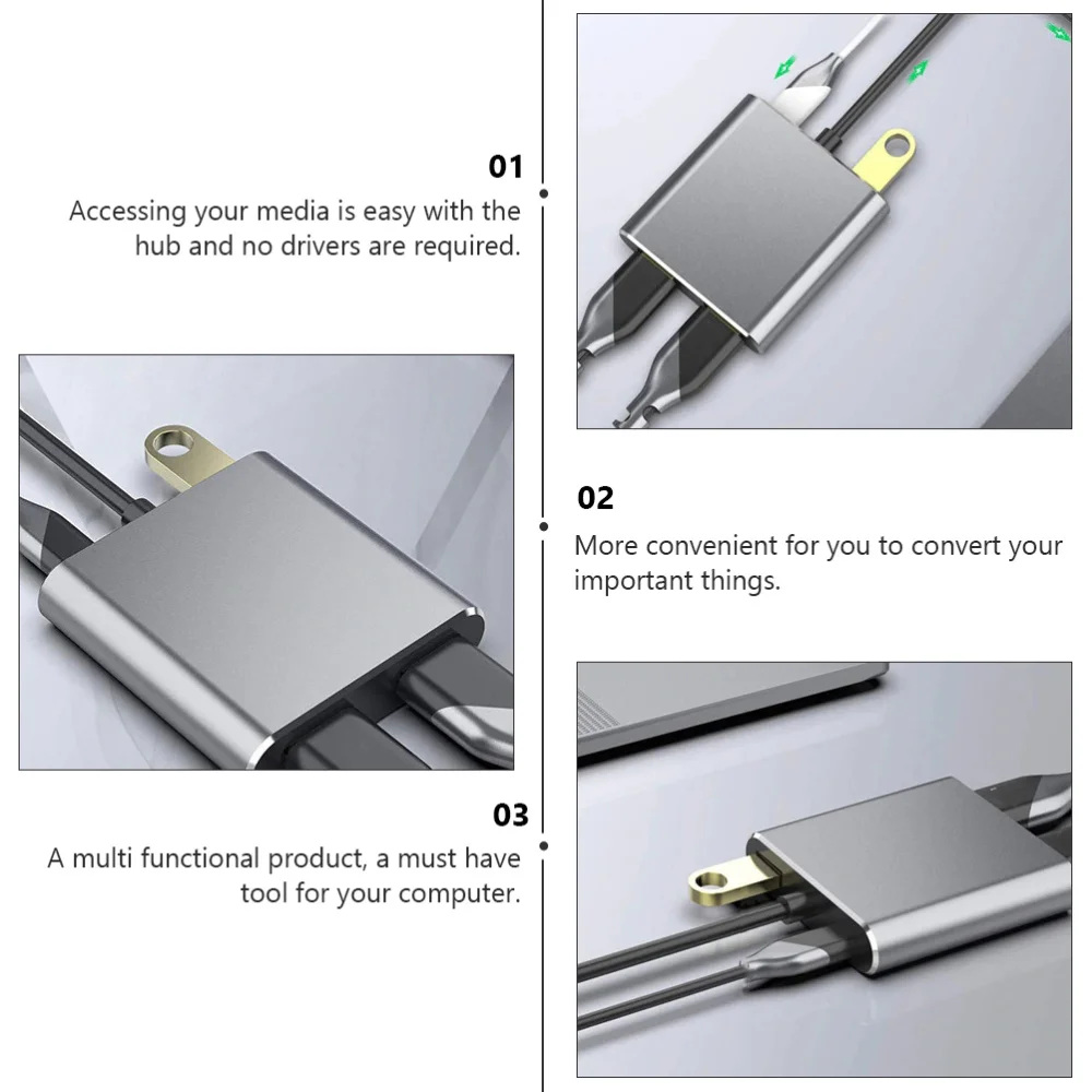 Type Hub to Dual 4K USB3.0 USB2.0 PD Charging Port Four in One Converter
Type Hub to Dual 4K USB3.0 USB2.0 PD Charging Port Four in One Converter