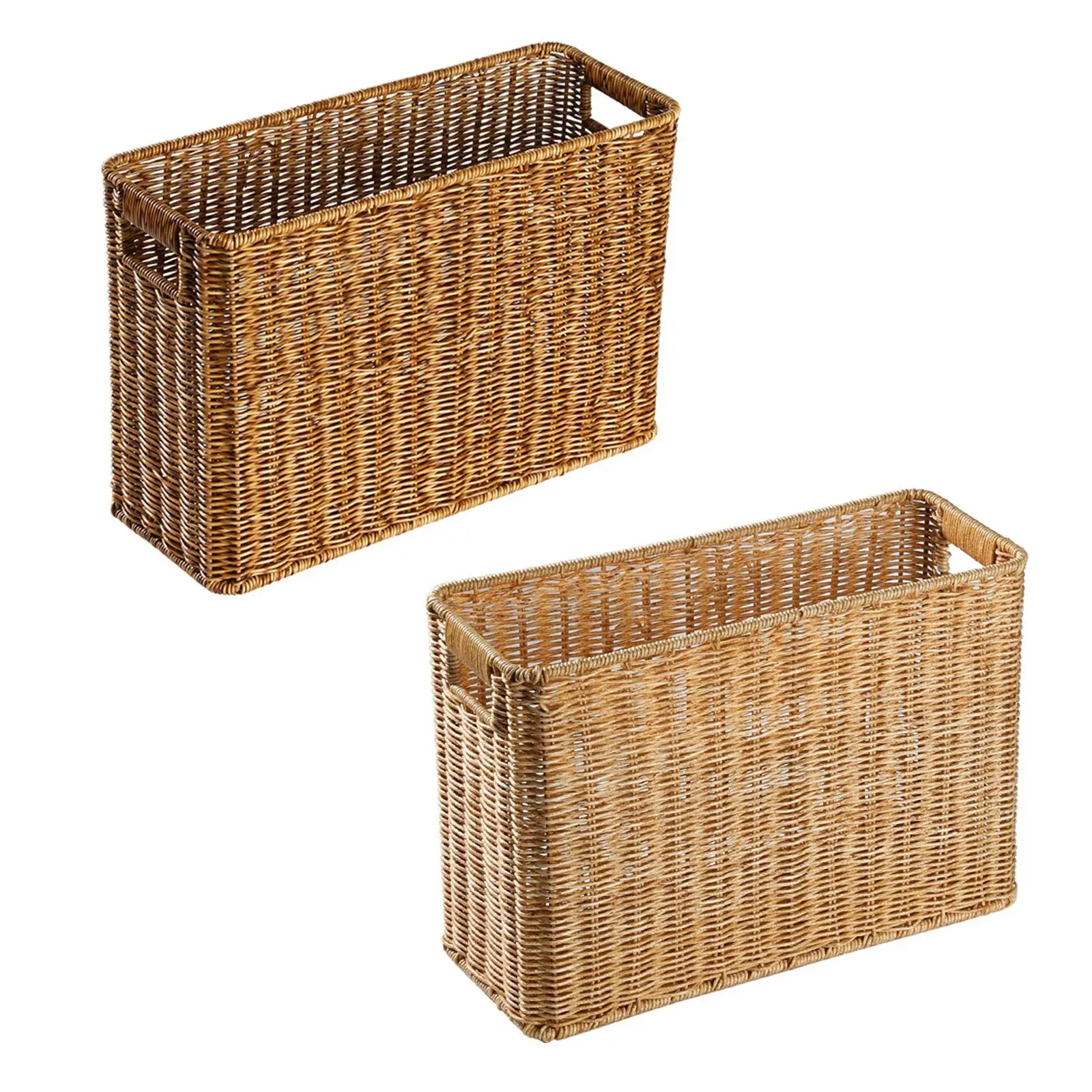 Rattan-Like Magazine Basket Multifunctional Organizer Basket Storage for Living Room
Rattan-Like Magazine Basket Multifunctional Organizer Basket Storage for Living Room