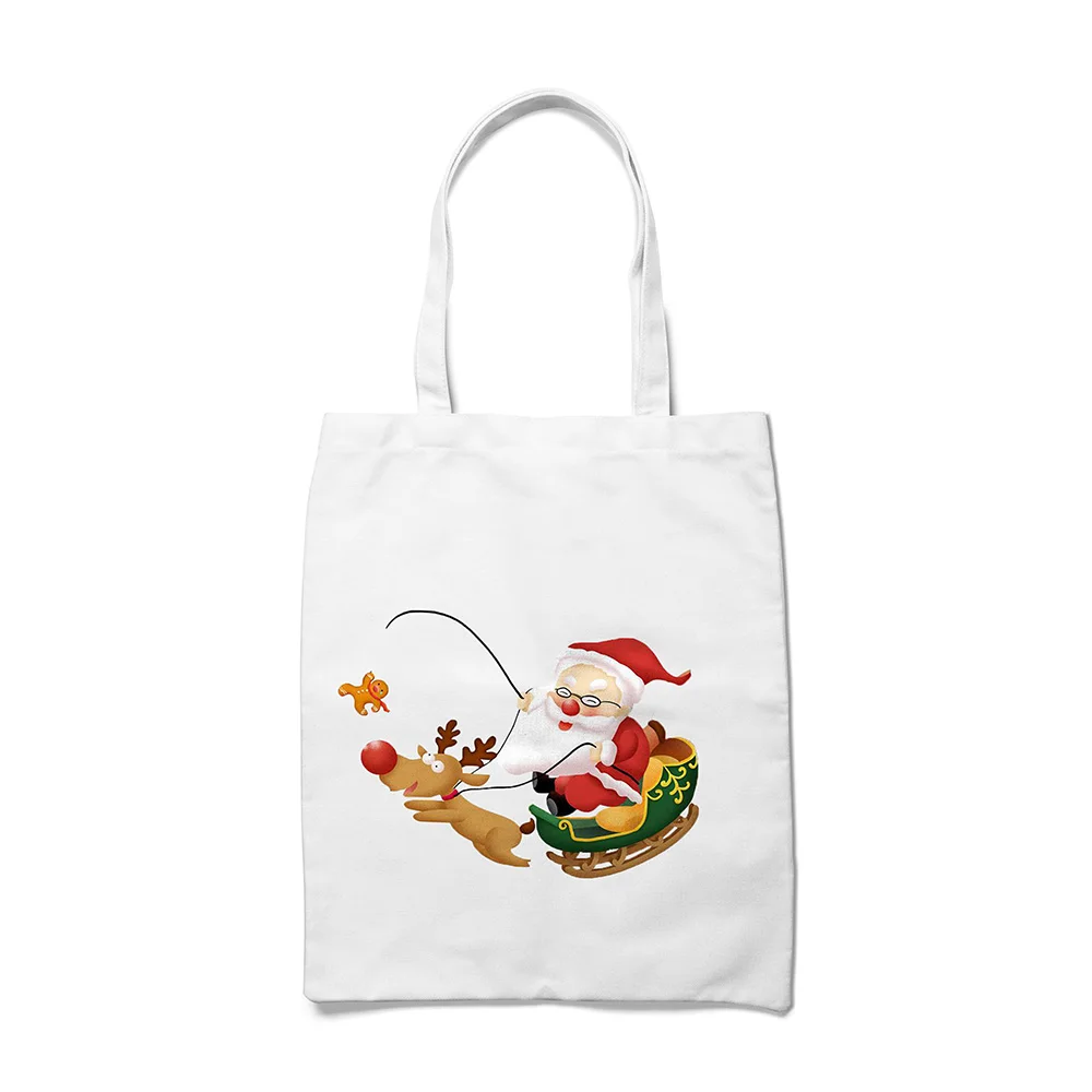Christmas Party Women Handbags Cloth Canvas Tote Bag Cotton Shopping Ladies Eco Reusable Shoulder Shopper Bags
Christmas Party Women Handbags Cloth Canvas Tote Bag Cotton Shopping Ladies Eco Reusable Shoulder Shopper Bags