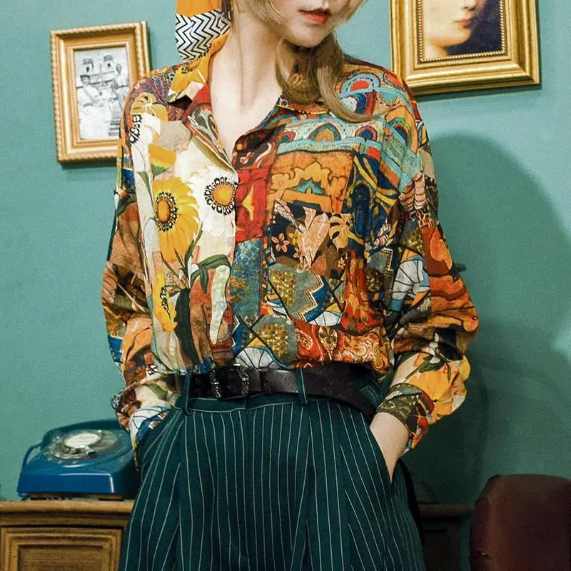 MINGLIUSILI Vintage Shirt Women Spring Fashion 2021 Aesthetics Print Blouse Women Harajuku Long Sleeve Loose Casual Clothing
MINGLIUSILI Vintage Shirt Women Spring Fashion 2021 Aesthetics Print Blouse Women Harajuku Long Sleeve Loose Casual Clothing