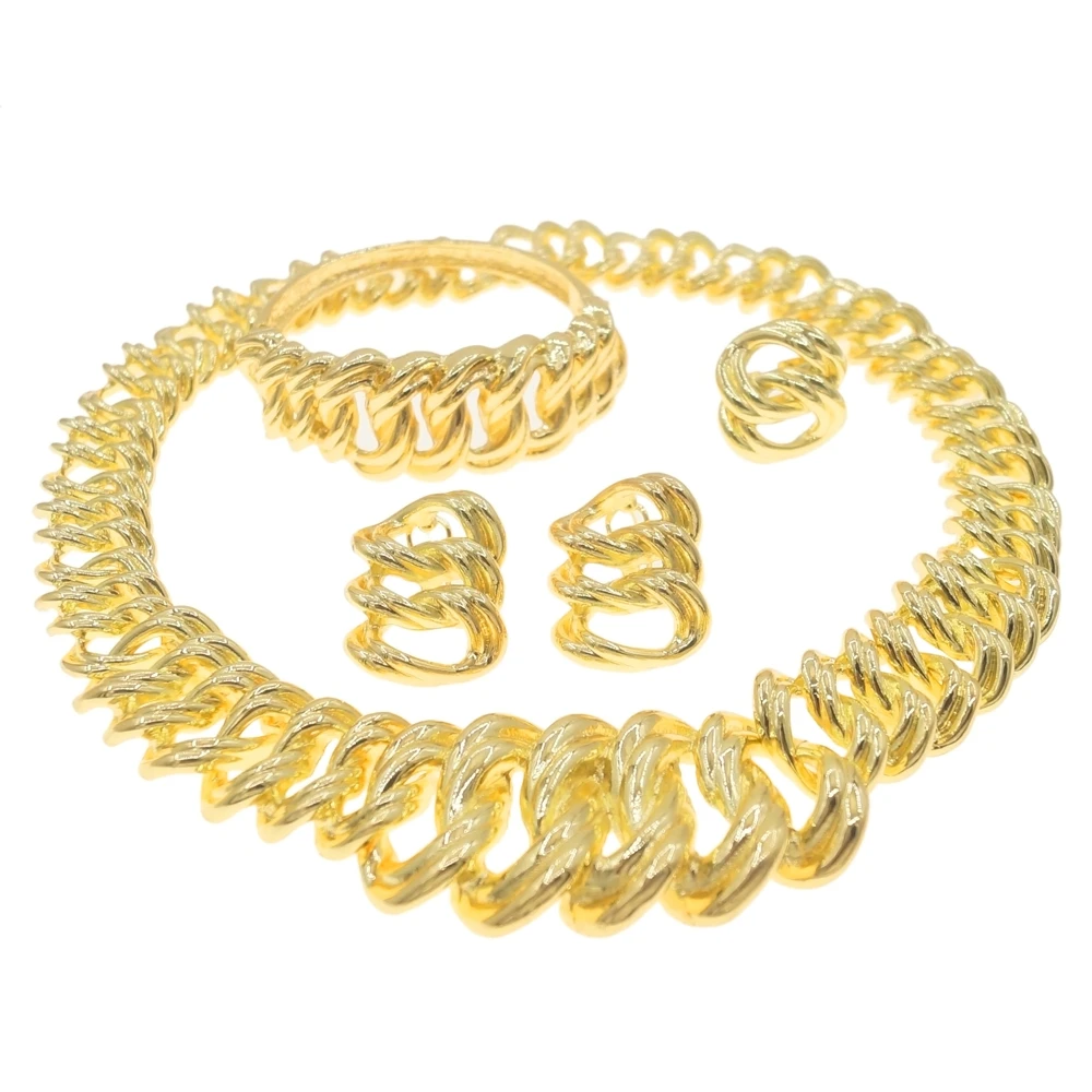 Newest Italian Gold Colour WamanJewelry Set Big Necklace Exaggerated Dubai Plate Style Everyday Wear Free Shipping
Newest Italian Gold Colour WamanJewelry Set Big Necklace Exaggerated Dubai Plate Style Everyday Wear Free Shipping