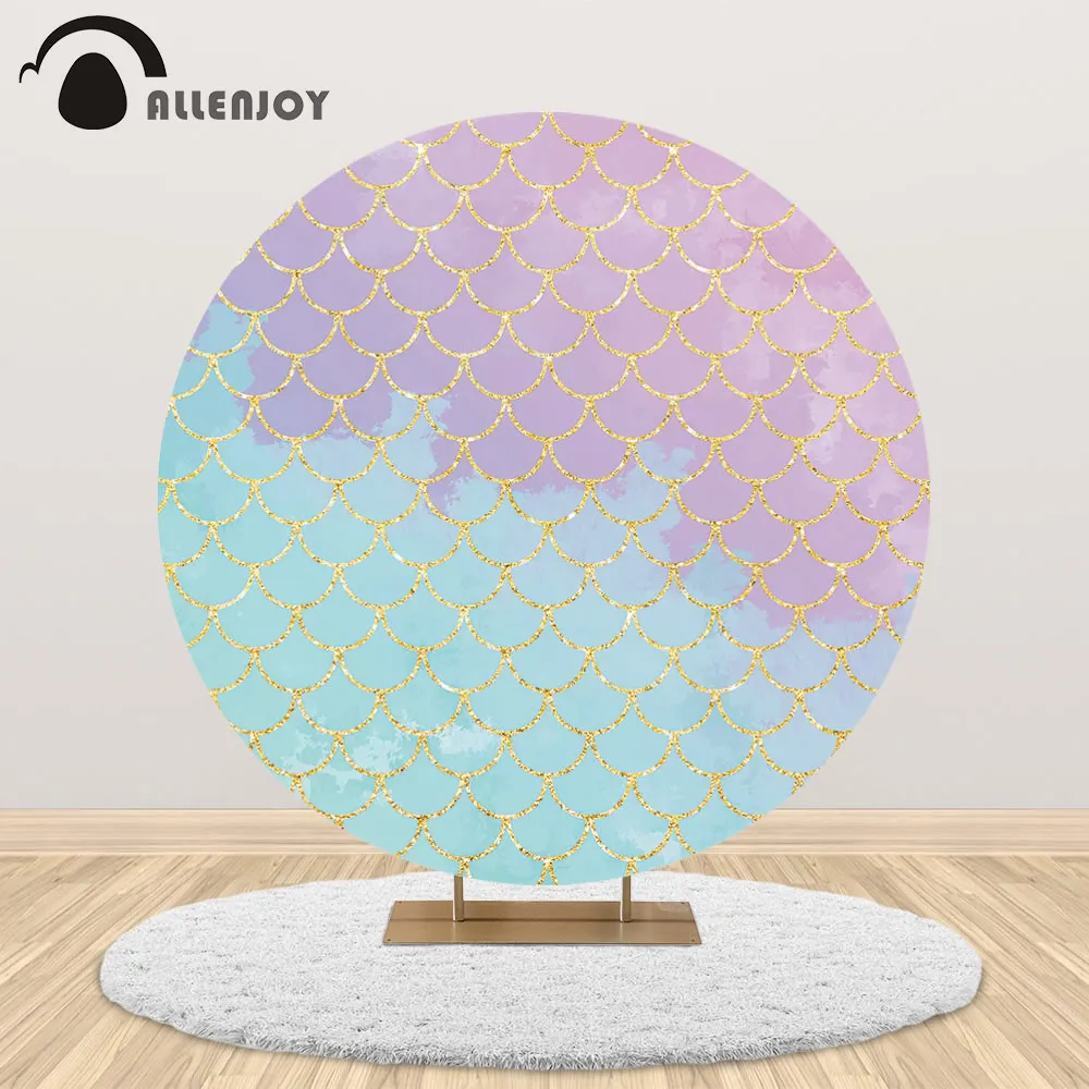 Allenjoy mermaid fish scale glare backdrops baby shower birthday party round photobooth backgrounds under sea custom table cover
Allenjoy mermaid fish scale glare backdrops baby shower birthday party round photobooth backgrounds under sea custom table cover