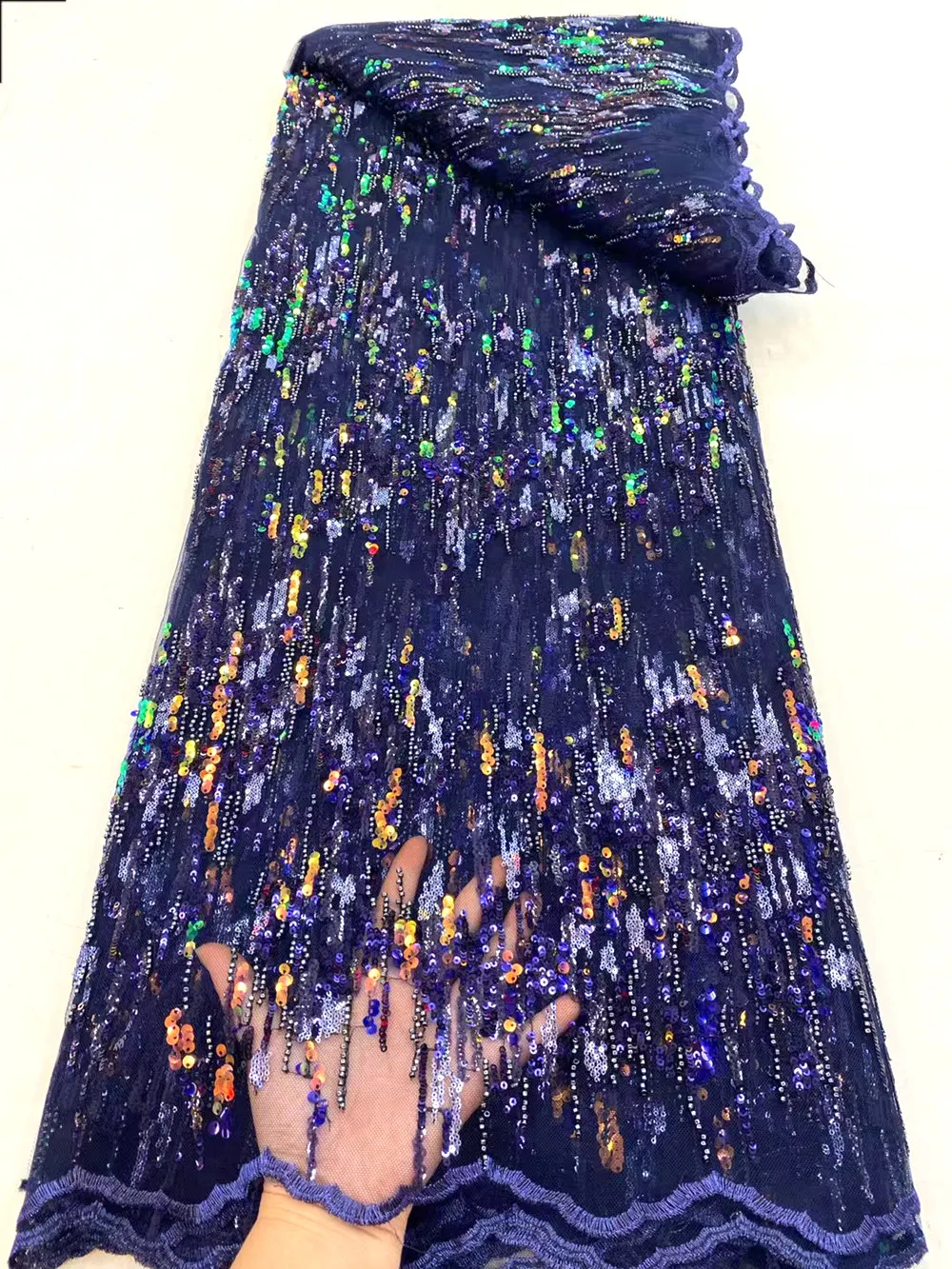 Special Navy Blue African NET Lace With Sequins Bridal Tulle lace Fabric Hot Sale Nigerian Lace Fabric
Special Navy Blue African NET Lace With Sequins Bridal Tulle lace Fabric Hot Sale Nigerian Lace Fabric
