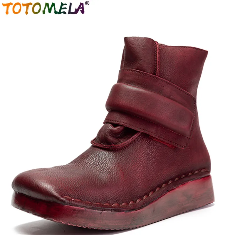 TOTOMELA 2022 New nature genuine leather boots women vintage ankle boots top quality cow leather retro casual ladies boots
TOTOMELA 2022 New nature genuine leather boots women vintage ankle boots top quality cow leather retro casual ladies boots