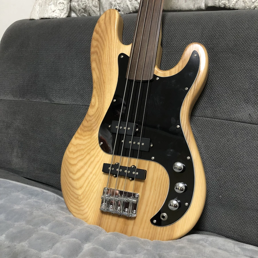 Болотное пепельное тело Tony Franklin Fretless Black Precison Jazz 4 струны Китай электрический бас