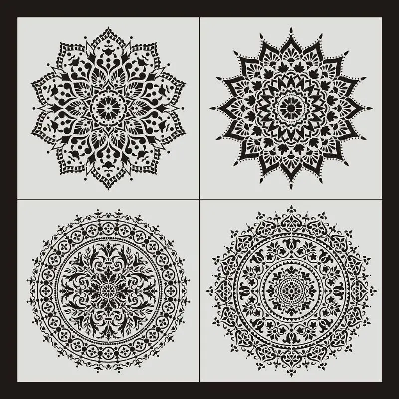 4pcs Vintage Flower Stencil Wall Painting DIY Drawing Template for Floor Tiles Funiture Decorative
4pcs Vintage Flower Stencil Wall Painting DIY Drawing Template for Floor Tiles Funiture Decorative