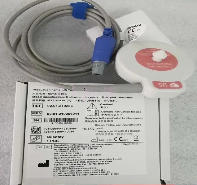 EDAN Original Fetal Monitor is Suitable For F2 F3 F6 Fetal Heart US Probe Double Groove 4-pin Cord Length 2.5M
EDAN Original Fetal Monitor is Suitable For F2 F3 F6 Fetal Heart US Probe Double Groove 4-pin Cord Length 2.5M