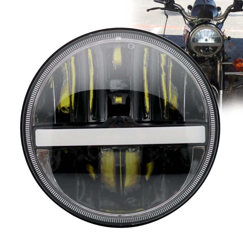 7 inch40W Round High Low Beam Motorcycle Driving Light with DRL Turn Signal Halo MotorcycleHeadlight
7 inch40W Round High Low Beam Motorcycle Driving Light with DRL Turn Signal Halo MotorcycleHeadlight