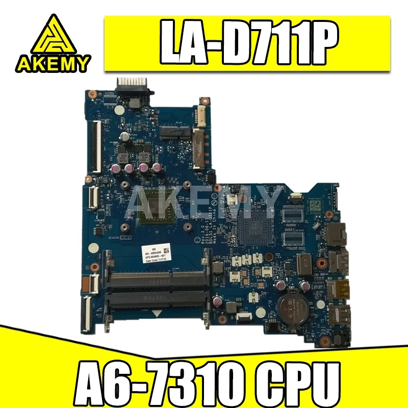 For HP 15-BA Series Laptop Motherboard With A6-7310 CPU 854965-601 BDL51 LA-D711P REV:3.0 Mainboard 100% Tested Fast Ship
For HP 15-BA Series Laptop Motherboard With A6-7310 CPU 854965-601 BDL51 LA-D711P REV:3.0 Mainboard 100% Tested Fast Ship