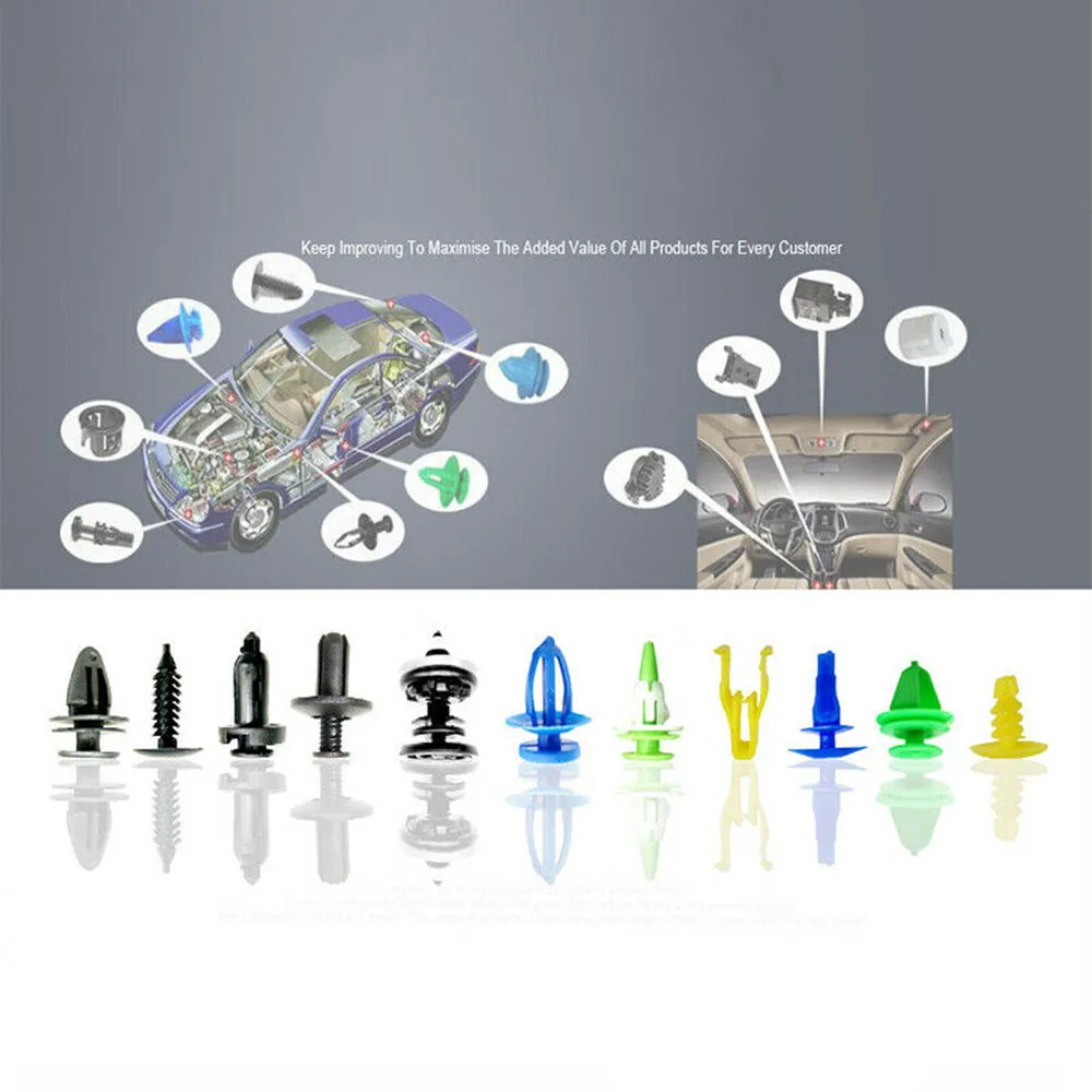 200Pcs Auto Car Body Plastic Push Pin Rivet Fasteners Trim Panel Moulding Clip Car Mixed Rivets Fasteners Bumper Clips
200Pcs Auto Car Body Plastic Push Pin Rivet Fasteners Trim Panel Moulding Clip Car Mixed Rivets Fasteners Bumper Clips
