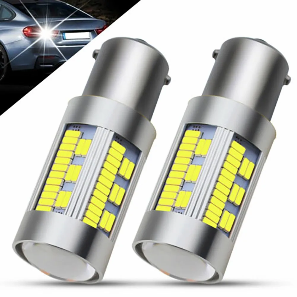20W LED Bulbs White 2pcs 4000LM 6500k BA15S Brake Lights Trucks CANBUS