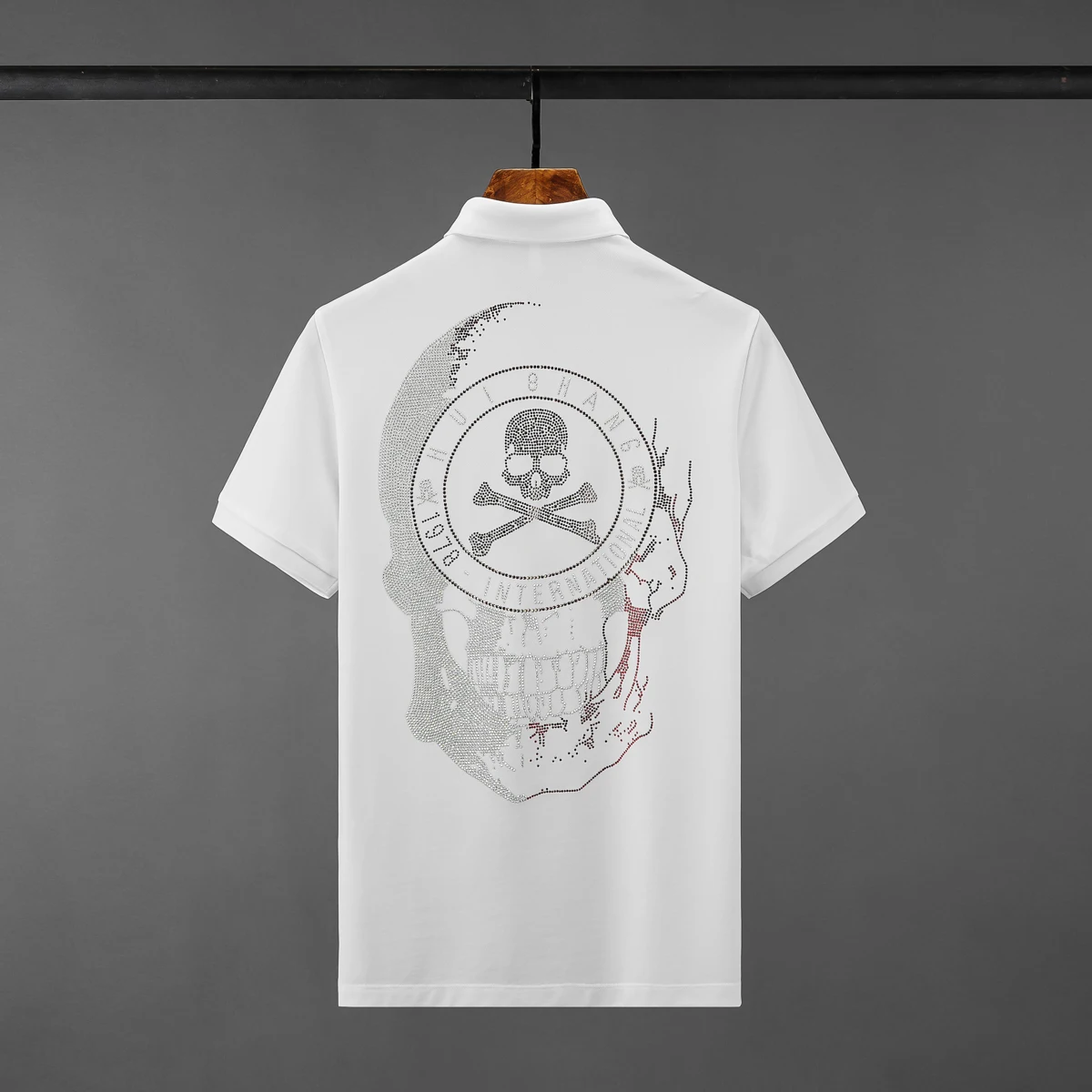 

Diamond Skulls Mens T-shrits Luxury Short Sleeve Brand Casual Male T-shirt High Quality Slim Fit Man T-shirt 2021 White