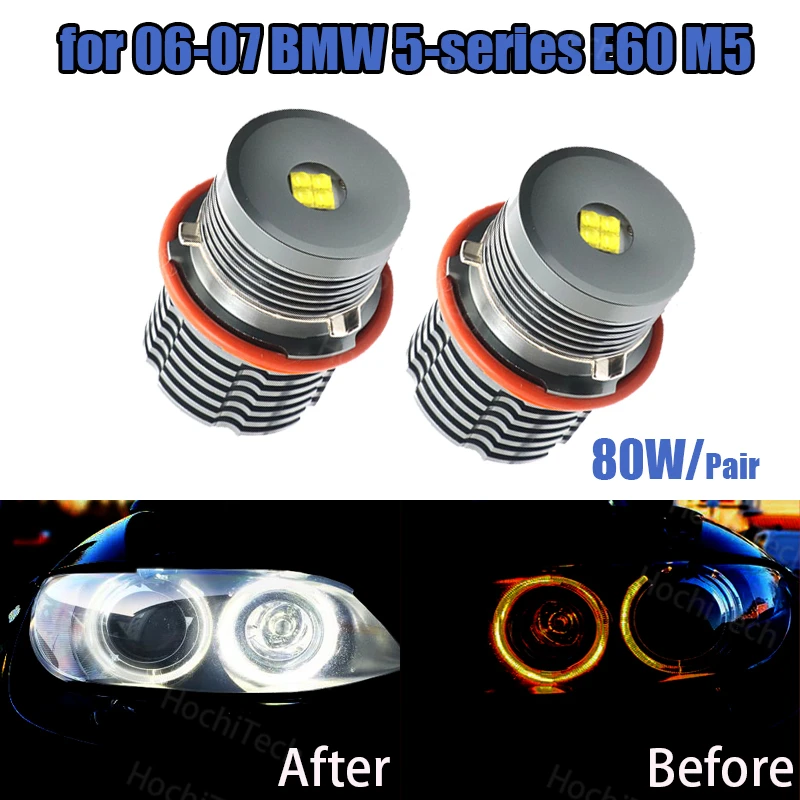 80W LED White Headlight DRL Angel Eye Halo Ring Bulb Daytime light for 06-07 BMW 5-series E60 M5
80W LED White Headlight DRL Angel Eye Halo Ring Bulb Daytime light for 06-07 BMW 5-series E60 M5