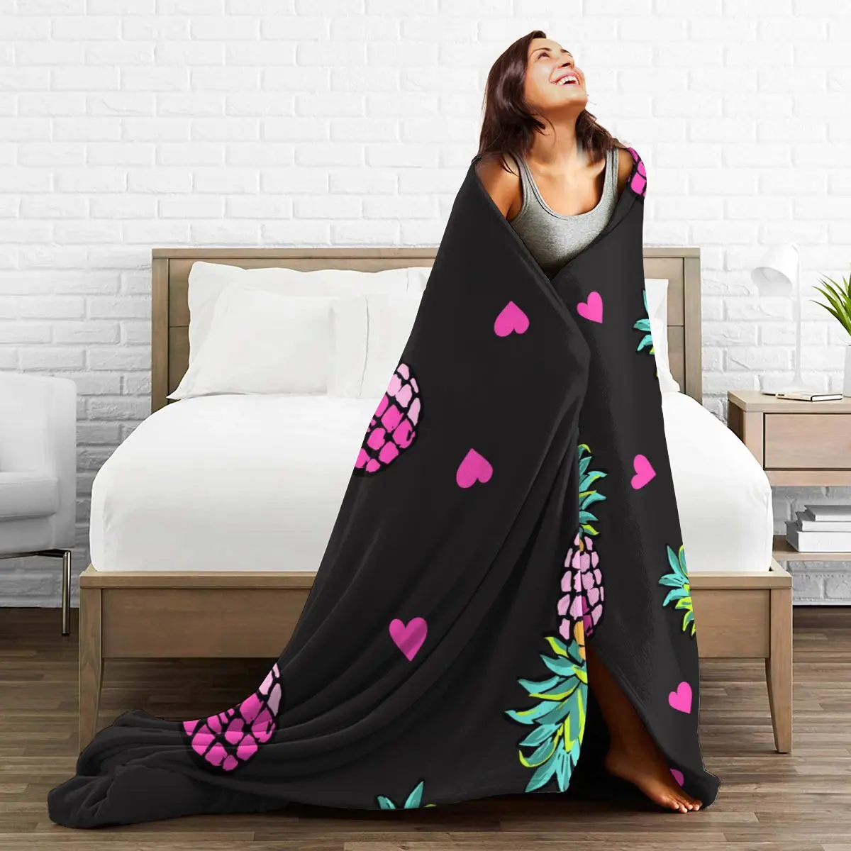 Flannel Blanket Pink Hearts And Pineapples Light Thin Mechanical Wash Warm Soft Blankets Throw on Sofa Bed Travel Patchwork
Flannel Blanket Pink Hearts And Pineapples Light Thin Mechanical Wash Warm Soft Blankets Throw on Sofa Bed Travel Patchwork