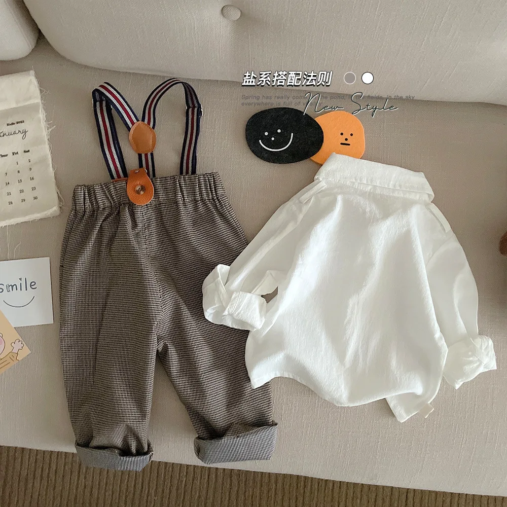 Infant Suits Autumn 2 New British Style Newborn Toddler Baby One-year-old Gentleman Blouses + Pants Casual Suit Clothing Outfit 
Infant Suits Autumn 2 New British Style Newborn Toddler Baby One-year-old Gentleman Blouses + Pants Casual Suit Clothing Outfit