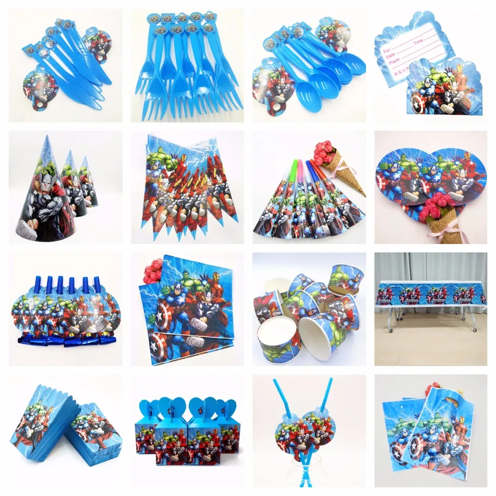 Party Avengers Birthday Decorations Supplies Kis Tablecloth Cup Plates Banner Disposable tableware Set Boy Baby Favors Superhero
Party Avengers Birthday Decorations Supplies Kis Tablecloth Cup Plates Banner Disposable tableware Set Boy Baby Favors Superhero