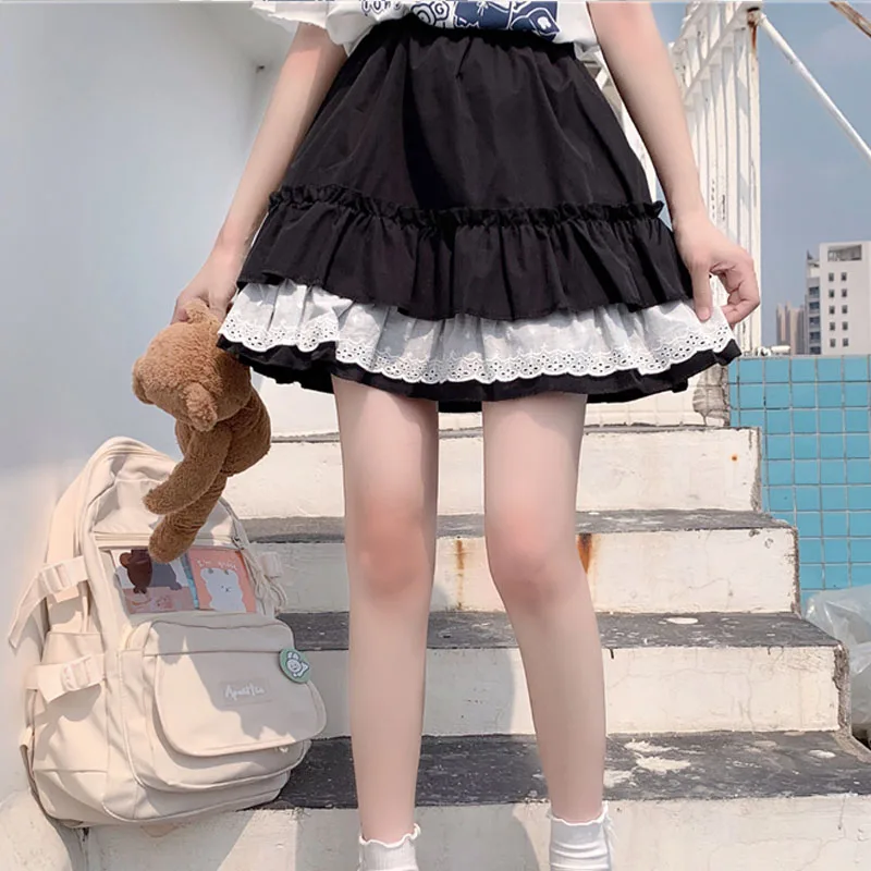 Kawaii Lolita Mini Skirts Women Harajuku Cute Ruffle Patchwork High Waist Pleated Skirt Summer Japanese Soft Girl Cake Skirt jk
Kawaii Lolita Mini Skirts Women Harajuku Cute Ruffle Patchwork High Waist Pleated Skirt Summer Japanese Soft Girl Cake Skirt jk