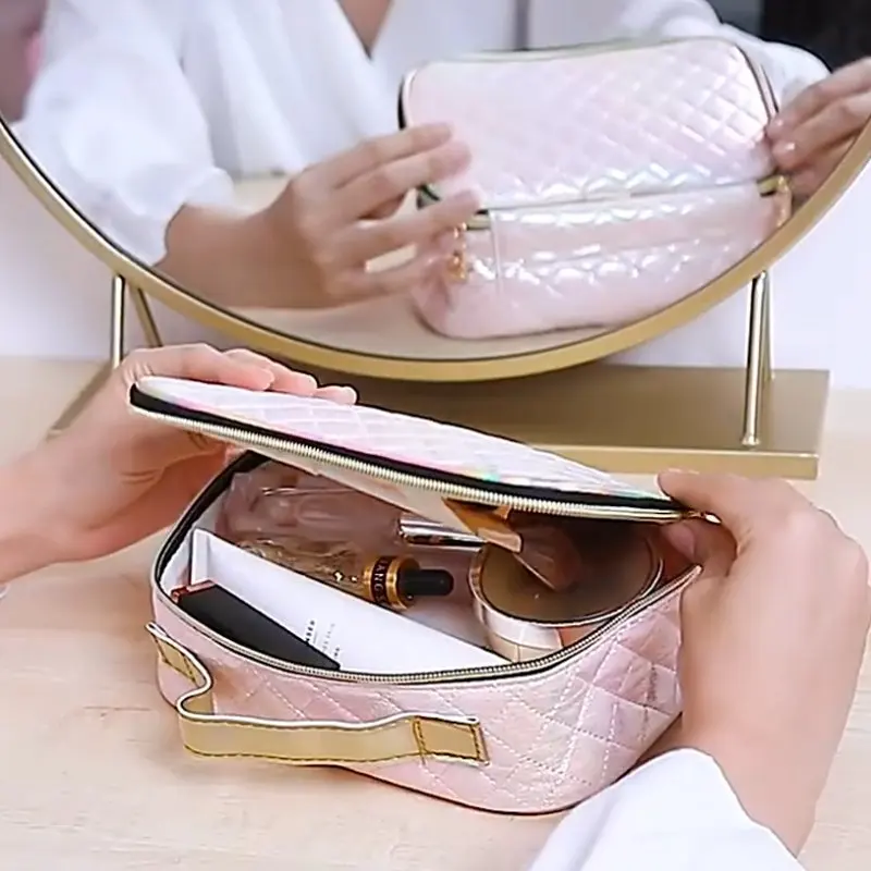 Fashion Wash Bag For Women Colorful PU Double Zipper Makeup Bag Toiletry Bag Organizer Pink Waterproof Portable Cosmetic bag
Fashion Wash Bag For Women Colorful PU Double Zipper Makeup Bag Toiletry Bag Organizer Pink Waterproof Portable Cosmetic bag