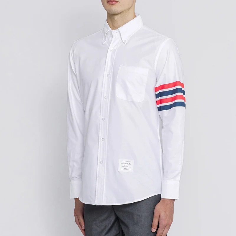 THOM 2021 TB Fashion Brand Shirts Men Slim Fit Striped Casual Shirt Turn Down Collar Oxford Cotton Spring Autumn Men's Clothing
THOM 2021 TB Fashion Brand Shirts Men Slim Fit Striped Casual Shirt Turn Down Collar Oxford Cotton Spring Autumn Men's Clothing