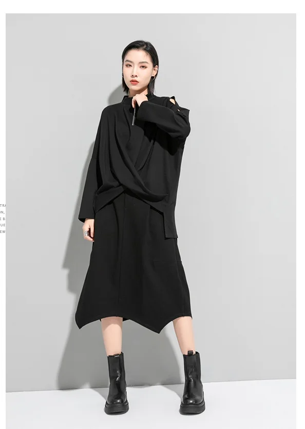 Niche Design Irregular Long Sleeve T-shirt 2021 Spring and Autumn New Personalized Stand Collar Zipper Off Shoulder Fashion Bran
Niche Design Irregular Long Sleeve T-shirt 2021 Spring and Autumn New Personalized Stand Collar Zipper Off Shoulder Fashion Bran