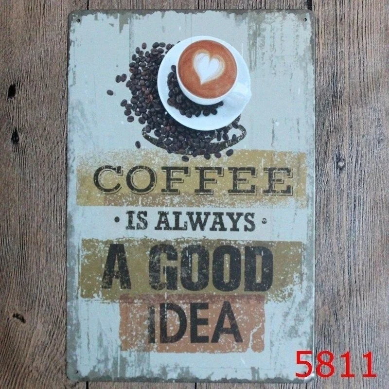 20x30CMCoffee Is Always A Good Idea Bar Pub Vintage Retro Poster Cafe Wall Art Decor Metal Tin Sign Visit Our Store More Product 
20x30CMCoffee Is Always A Good Idea Bar Pub Vintage Retro Poster Cafe Wall Art Decor Metal Tin Sign Visit Our Store More Product