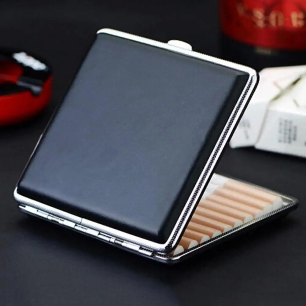 High Quality Leather Cigarette Case Hold 20pcs Men's Gift Cigarette Box Business Men Cigar Case Gadget For Smoker Smoke Tools
High Quality Leather Cigarette Case Hold 20pcs Men's Gift Cigarette Box Business Men Cigar Case Gadget For Smoker Smoke Tools