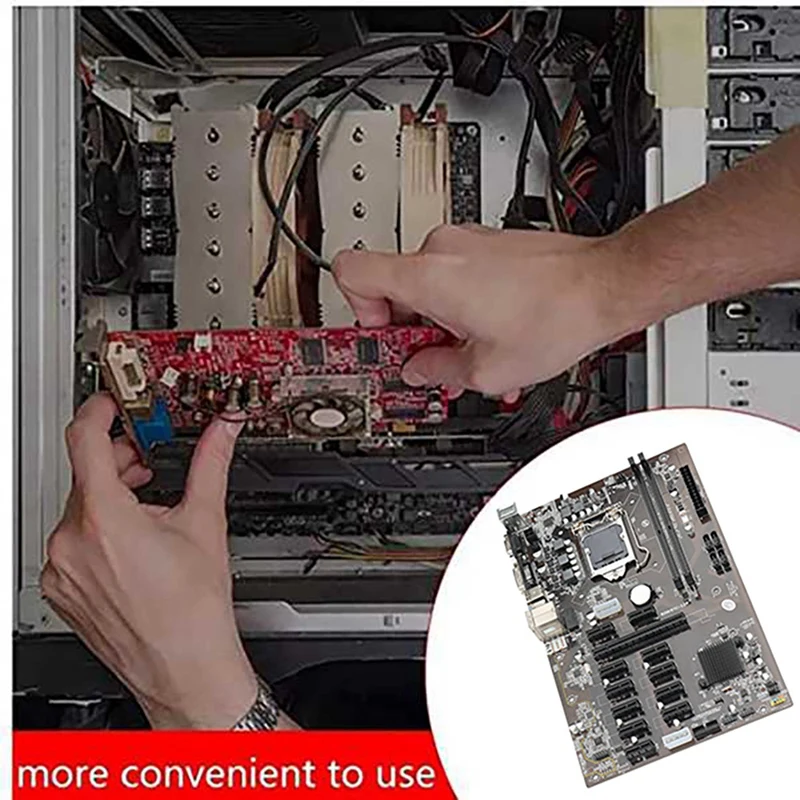 Материнская плата B250 BTC для майнинга 12 PCIE слоты графических карт LGA 1151 2XDDR4 16 Гб ОЗУ