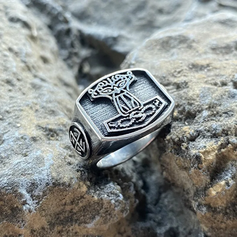 Celtic Hammer Viking Stainless Steel Ring Nordic For Men Gift Thor Unisex Jewelry Vintage Fashion Metal Steel Color Wholesale
Celtic Hammer Viking Stainless Steel Ring Nordic For Men Gift Thor Unisex Jewelry Vintage Fashion Metal Steel Color Wholesale