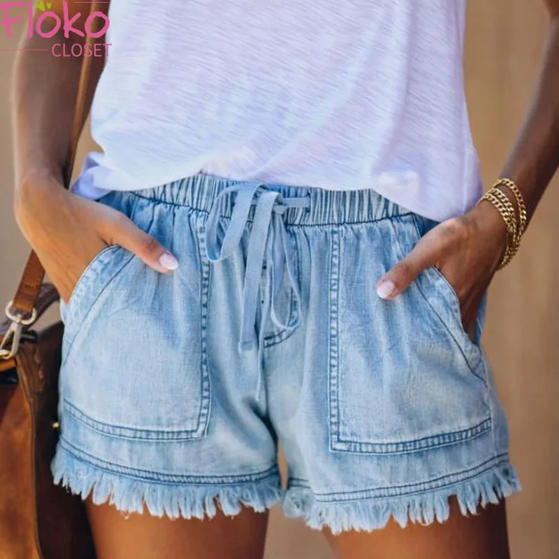 Шорты Flokocloset женские джинсовые с эластичным поясом, повседневные штаны с завышенной талией, модная уличная одежда с кисточками, 7 цветов
Шорты Flokocloset женские джинсовые с эластичным поясом, повседневные штаны с завышенной талией, модная уличная одежда с кисточками, 7 цветов