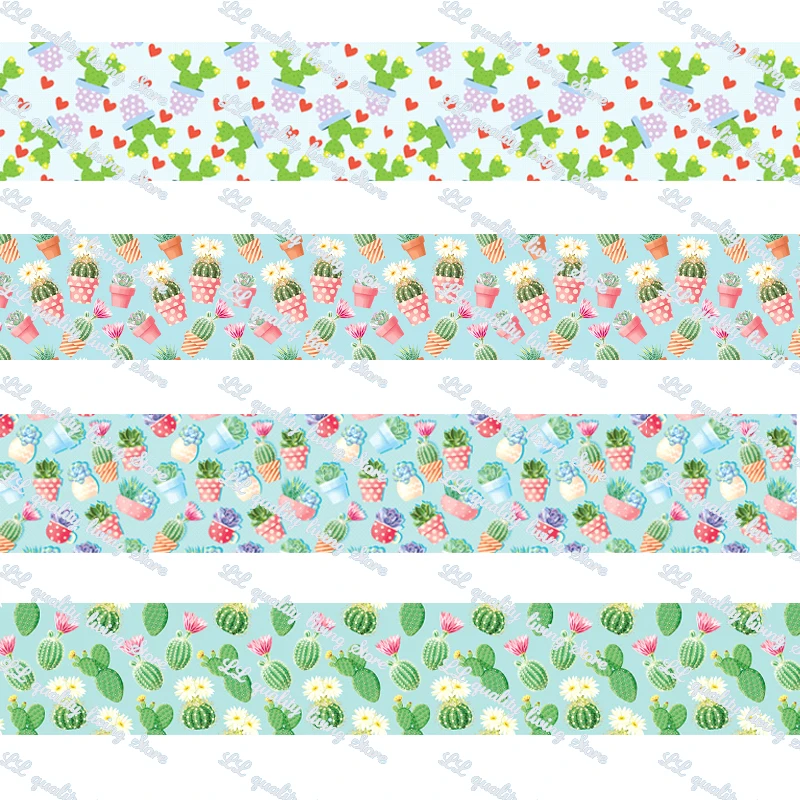 16-75MM Cartoon Cactus printed Grosgrain Ribbon 50 Yards/Roll Tape Clothing Bakery Hairbow Gift Wrapping Accessory Hairbow Head
16-75MM Cartoon Cactus printed Grosgrain Ribbon 50 Yards/Roll Tape Clothing Bakery Hairbow Gift Wrapping Accessory Hairbow Head