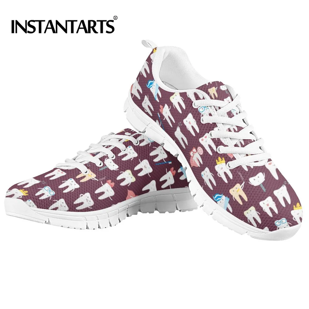 INSTANTARTS Cartoon Funny Dentist Pattern Casual Ladies Shoes Nurse Flat Shoes Woman Mesh Breathable Sneakers Zapatos de Mujer 
INSTANTARTS Cartoon Funny Dentist Pattern Casual Ladies Shoes Nurse Flat Shoes Woman Mesh Breathable Sneakers Zapatos de Mujer