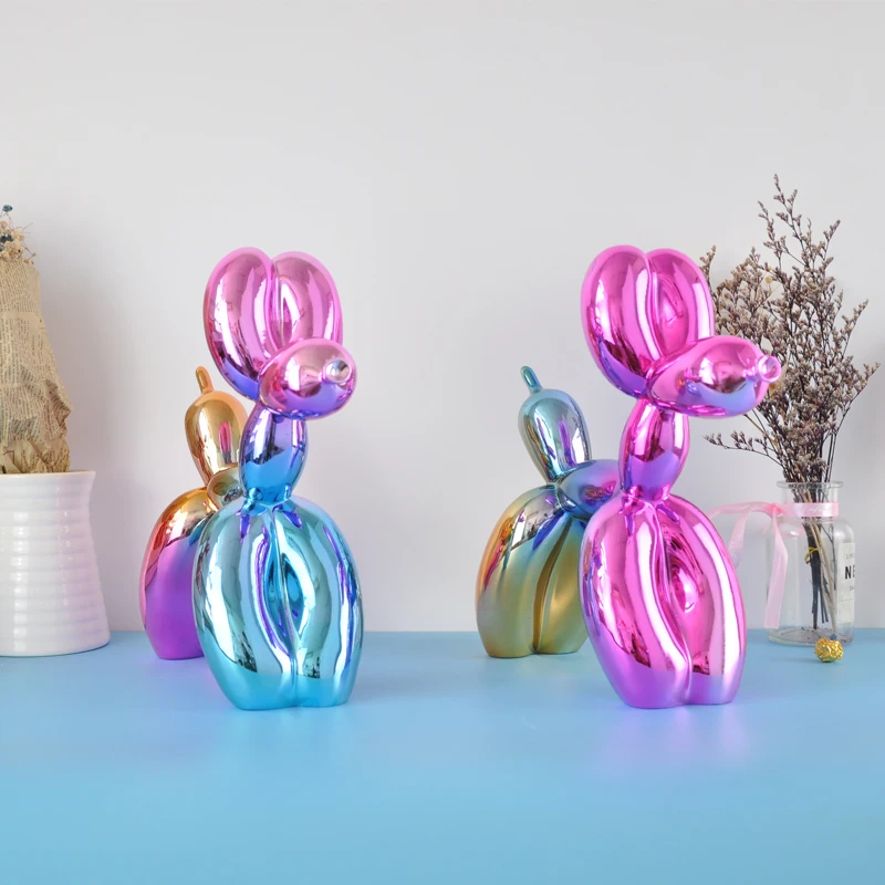 Shiny colourful Balloon Dog Statue Simulation Dogs Animal Art Sculpture Resin Craftwork Home Decoration Accessories ornament
Shiny colourful Balloon Dog Statue Simulation Dogs Animal Art Sculpture Resin Craftwork Home Decoration Accessories ornament