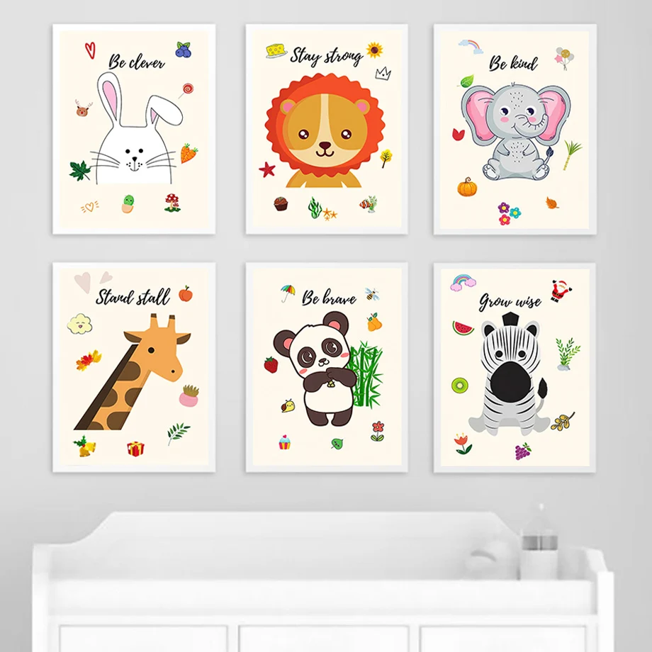 Cartoon Lion Zebra Giraffe Elephant Rabbit Baby Wall Art Canvas Painting Nordic Posters And Prints Wall Pictures Kids Room Decor
Cartoon Lion Zebra Giraffe Elephant Rabbit Baby Wall Art Canvas Painting Nordic Posters And Prints Wall Pictures Kids Room Decor