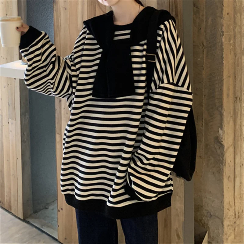 Ins Early Autumn New Striped Sweater Women's Loose Bf Lazy Chic Early Autumn 2021 Top Korean Version
Ins Early Autumn New Striped Sweater Women's Loose Bf Lazy Chic Early Autumn 2021 Top Korean Version