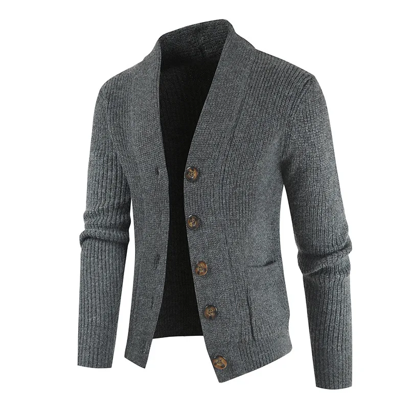 Autumn Winter Men's Cardigan Single Breasted Solid V-neck Knitting Thicken Pocket Decor Warm Casual Fashion Male Quality Sweater
Autumn Winter Men's Cardigan Single Breasted Solid V-neck Knitting Thicken Pocket Decor Warm Casual Fashion Male Quality Sweater