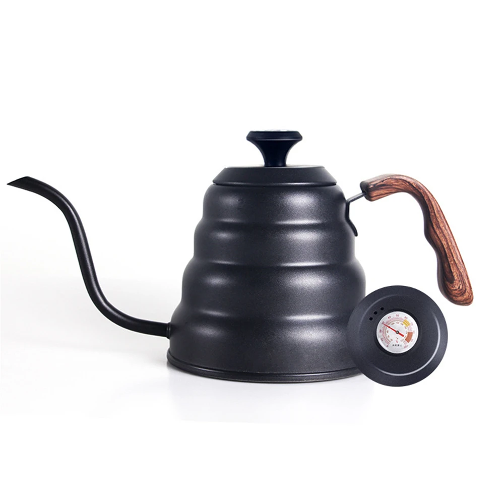 1.2L Drip Coffee Kettle with Thermometer Stainless Steel Gooseneck Coffee Pot Office Kitchen Long Mouth Coffee Tea Pots 
1.2L Drip Coffee Kettle with Thermometer Stainless Steel Gooseneck Coffee Pot Office Kitchen Long Mouth Coffee Tea Pots