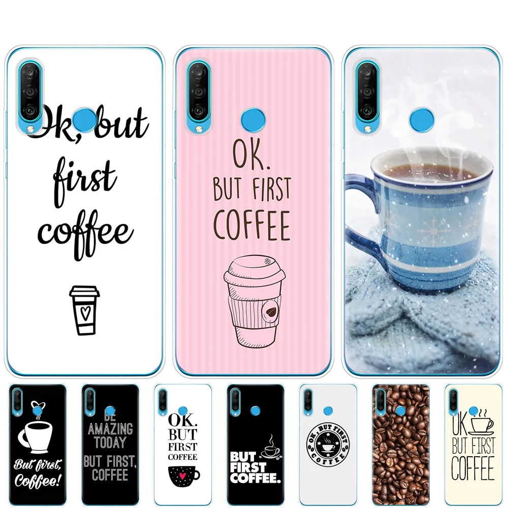 Чехол для HONOR 20 lite view 30 v pro plus чехол huawei honor 20S 9A 9C 9S 9X Premium 7s 8a Ok But First Coffee | Мобильные