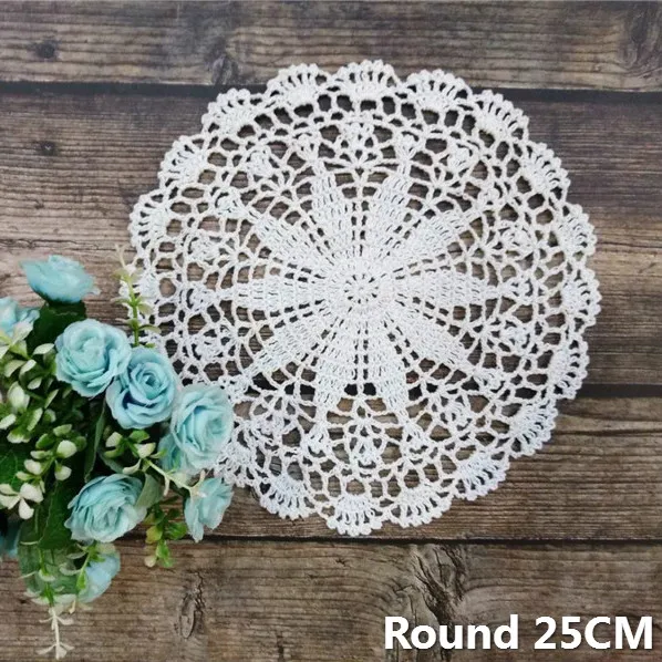 Round 25CM Pastoral Cotton Lace Christmas Placemat Crochet Flowers Table Coaster Cloth Kitchen Dinner Doily Tea Mug Wedding
Round 25CM Pastoral Cotton Lace Christmas Placemat Crochet Flowers Table Coaster Cloth Kitchen Dinner Doily Tea Mug Wedding