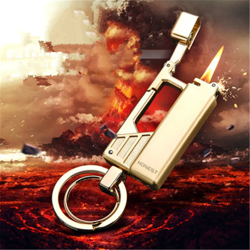 Butane Gas Lighter Personality Creative Metal Body Keychain Pendant Cigarette Lighter Cigarette Accessories Men's Gift
Butane Gas Lighter Personality Creative Metal Body Keychain Pendant Cigarette Lighter Cigarette Accessories Men's Gift