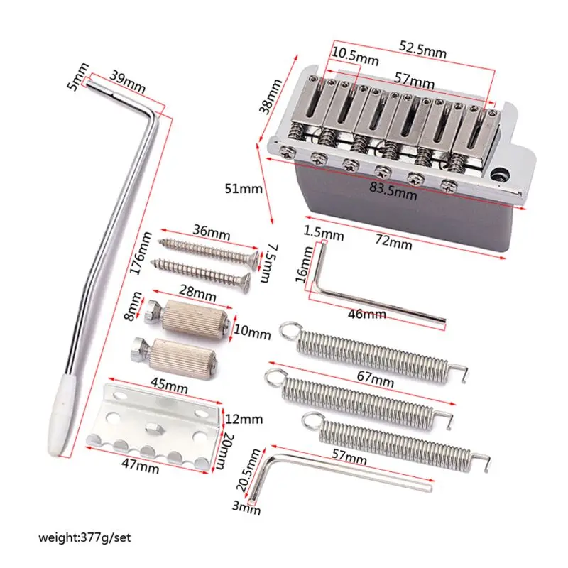 Electric Guitar Tremolo System Bridge Saddles Set Musical Instrument Accessories Beginner Practice Tool
Electric Guitar Tremolo System Bridge Saddles Set Musical Instrument Accessories Beginner Practice Tool