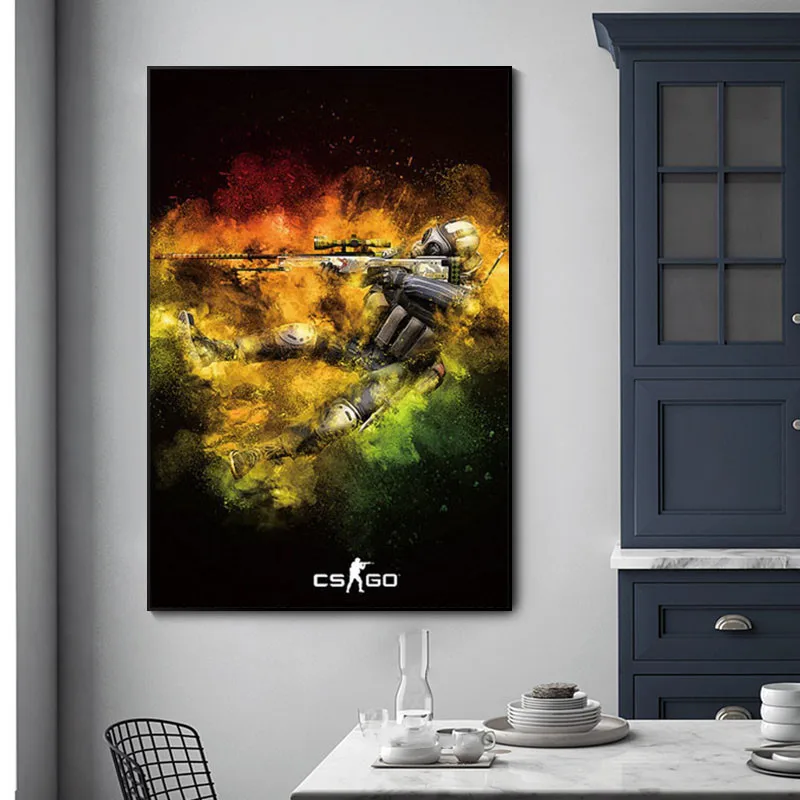 Popular Online Games CSgo Hight Oil Painting on Canvas Posters and Prints Cuadros Wall Art Pictures For Gamer Room Decor
Popular Online Games CSgo Hight Oil Painting on Canvas Posters and Prints Cuadros Wall Art Pictures For Gamer Room Decor