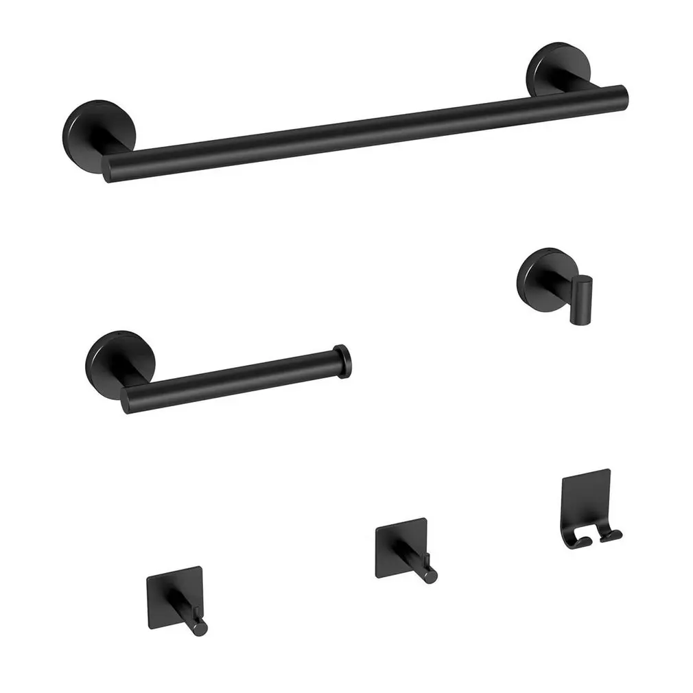 Bathroom Accessories Set Including Towel Rack Terry Cloth Bathrobe Hooks Toilet Paper Holder Sdhesive Shaver Hook
Bathroom Accessories Set Including Towel Rack Terry Cloth Bathrobe Hooks Toilet Paper Holder Sdhesive Shaver Hook
