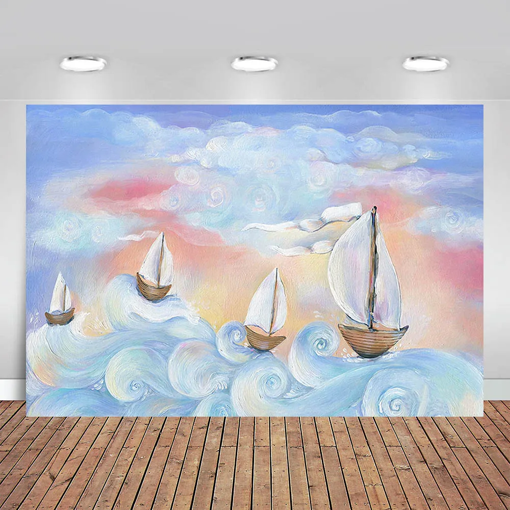 Photography Background Painting Style Boat Cloud Newborn Baby Child Portrait Birthday Party Backdrop Photocall Studio
Photography Background Painting Style Boat Cloud Newborn Baby Child Portrait Birthday Party Backdrop Photocall Studio