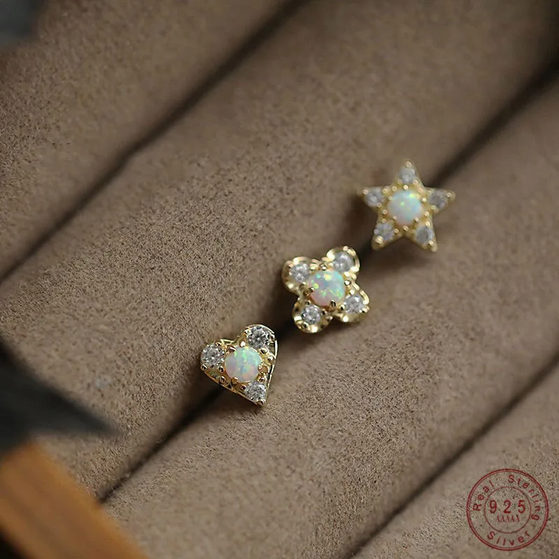 925 Sterling Silver Pavé Zircon Exquisite Star Flower Heart Earrings for women Wedding Party Jewelry Gift
925 Sterling Silver Pavé Zircon Exquisite Star Flower Heart Earrings for women Wedding Party Jewelry Gift