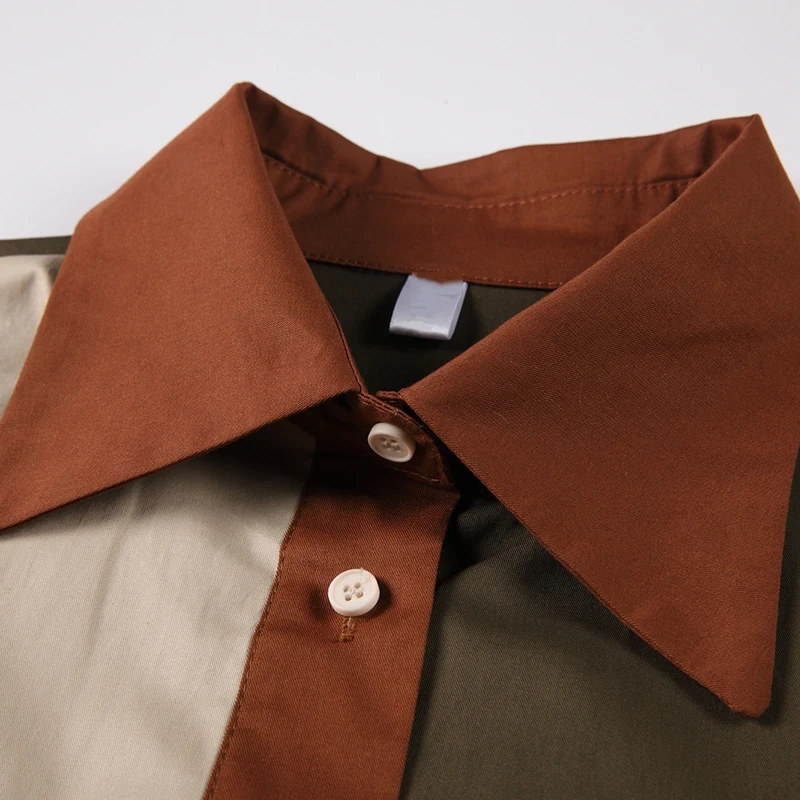 XITAO Patchwork Casual Women Shirt Drawstring Tide Fashion New Style Polo Neck Collar Long Sleeve Draped Single Breasted ZY5826
XITAO Patchwork Casual Women Shirt Drawstring Tide Fashion New Style Polo Neck Collar Long Sleeve Draped Single Breasted ZY5826