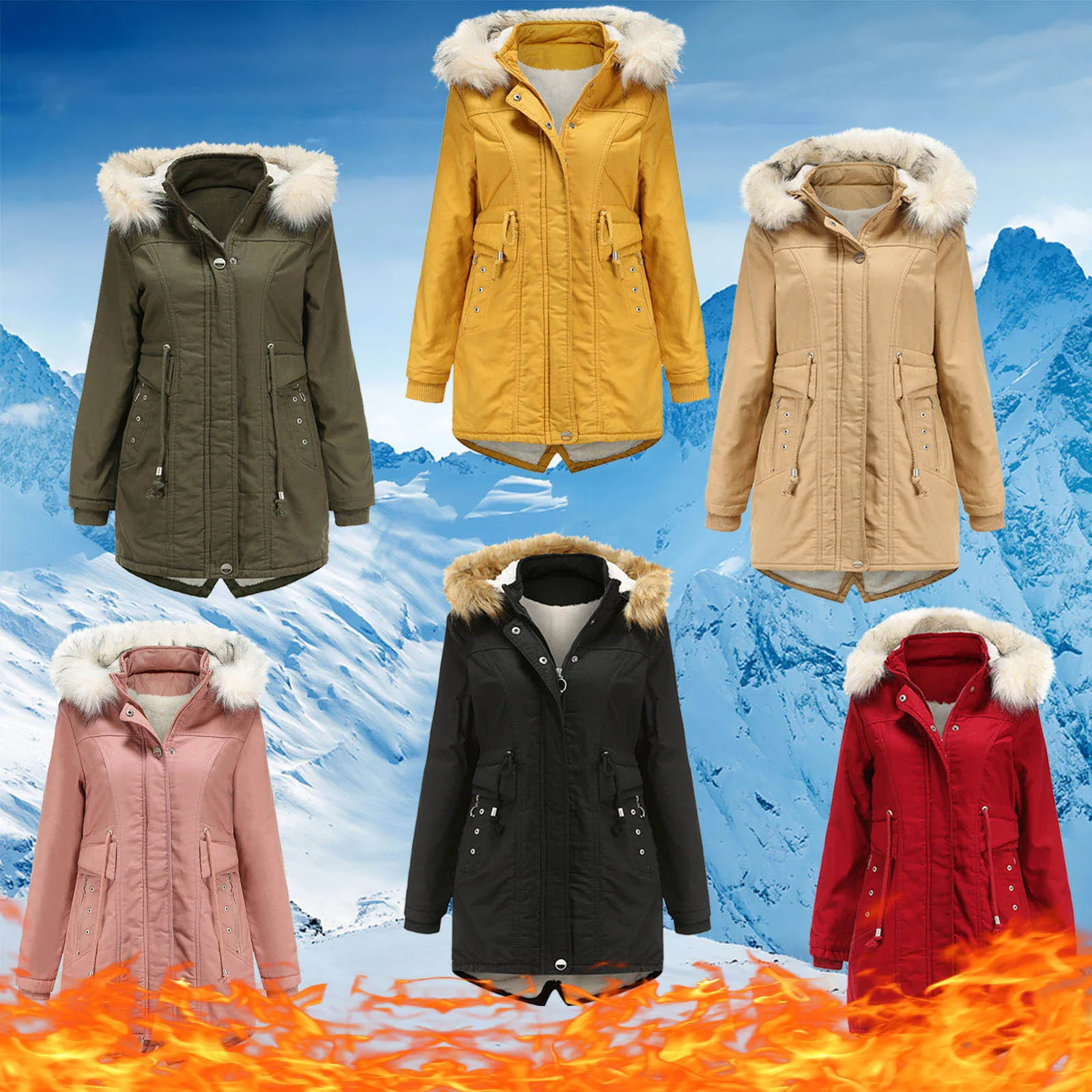 Jacket Women 2020 Black Women's Winter Mid-length Fleece Detachable Hat Warm Jacket Cotton Coat In Stock
Jacket Women 2020 Black Women's Winter Mid-length Fleece Detachable Hat Warm Jacket Cotton Coat In Stock