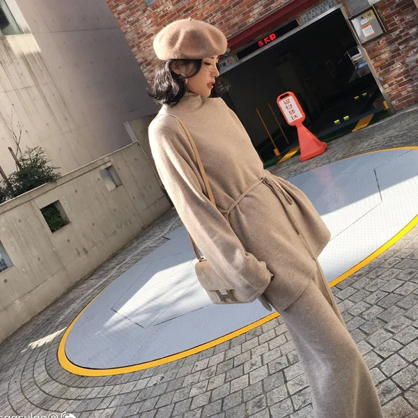 Rlyaeiz Woman Knitted Suit Soft Warm Autumn Winter Fashion 2 Piece Set Women Knitting Pullover + Wide Leg Pants Female Tracksuit
Rlyaeiz Woman Knitted Suit Soft Warm Autumn Winter Fashion 2 Piece Set Women Knitting Pullover + Wide Leg Pants Female Tracksuit