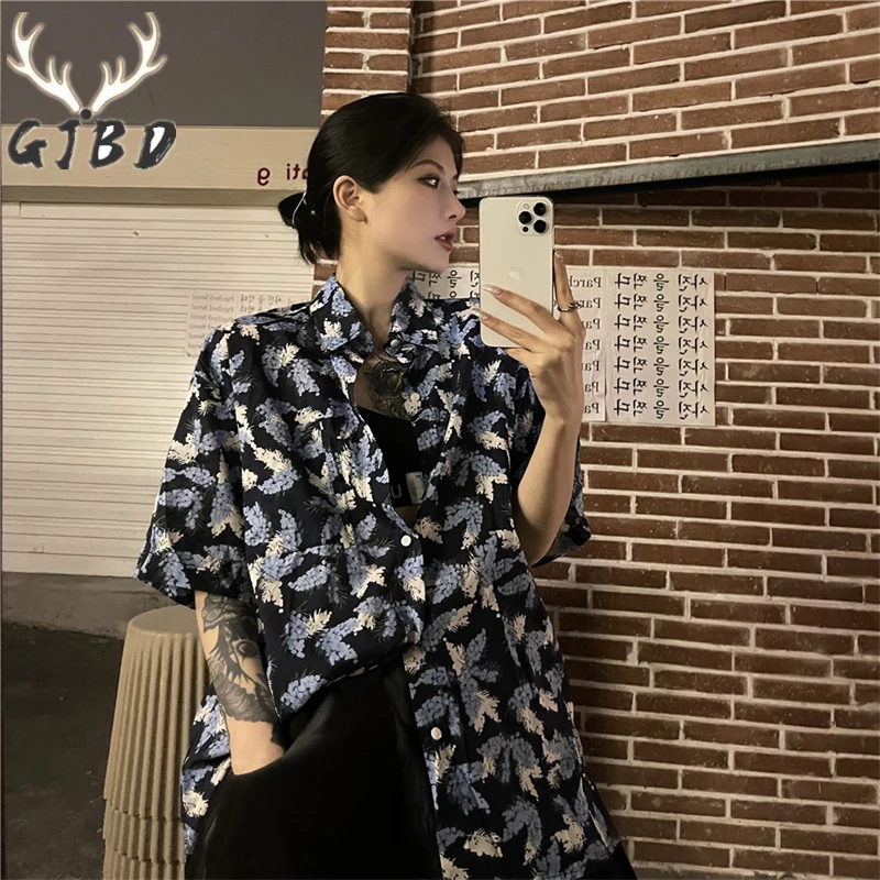 Short Sleeves Women's Blouse Streetwear Print Vintage Casual Korean Fashion TOP Baggy Button Up Shirts 2021 Summer Ladies Shirts
Short Sleeves Women's Blouse Streetwear Print Vintage Casual Korean Fashion TOP Baggy Button Up Shirts 2021 Summer Ladies Shirts