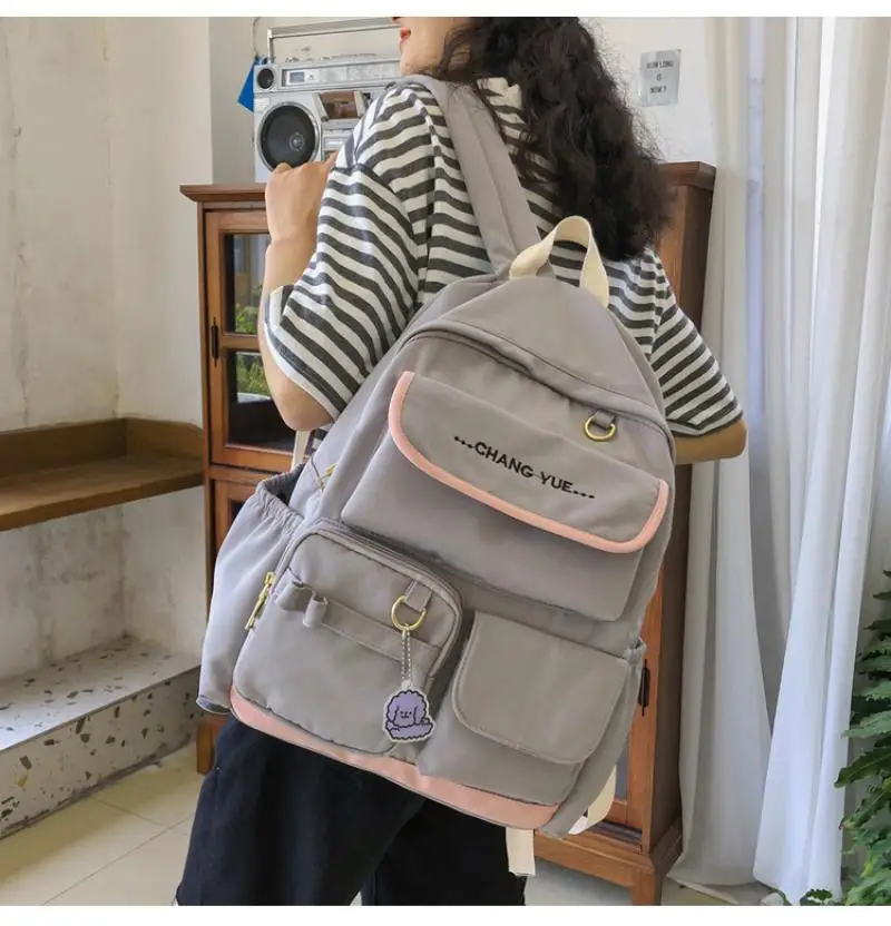 Female Backpack Nylon Multiple Pockets Travel Rucksack College School Bag for Teenage Girls Campus High Quality Women Backpack
Female Backpack Nylon Multiple Pockets Travel Rucksack College School Bag for Teenage Girls Campus High Quality Women Backpack